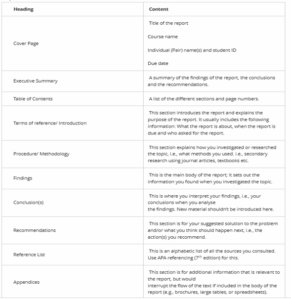 Report Structure